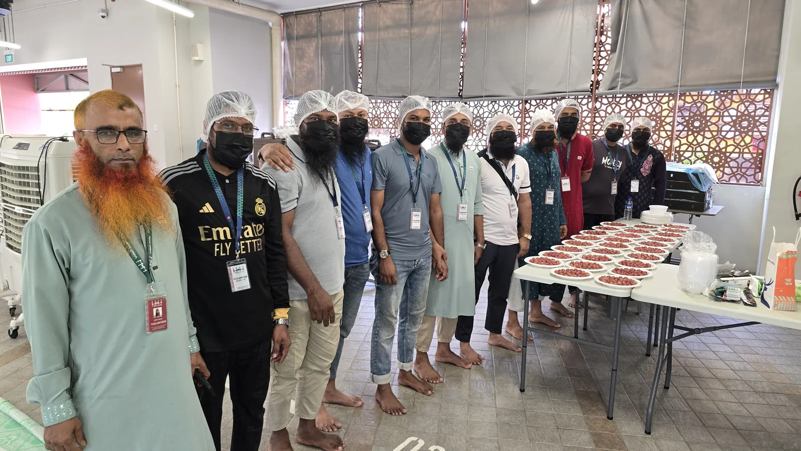 FOM volunteers during service